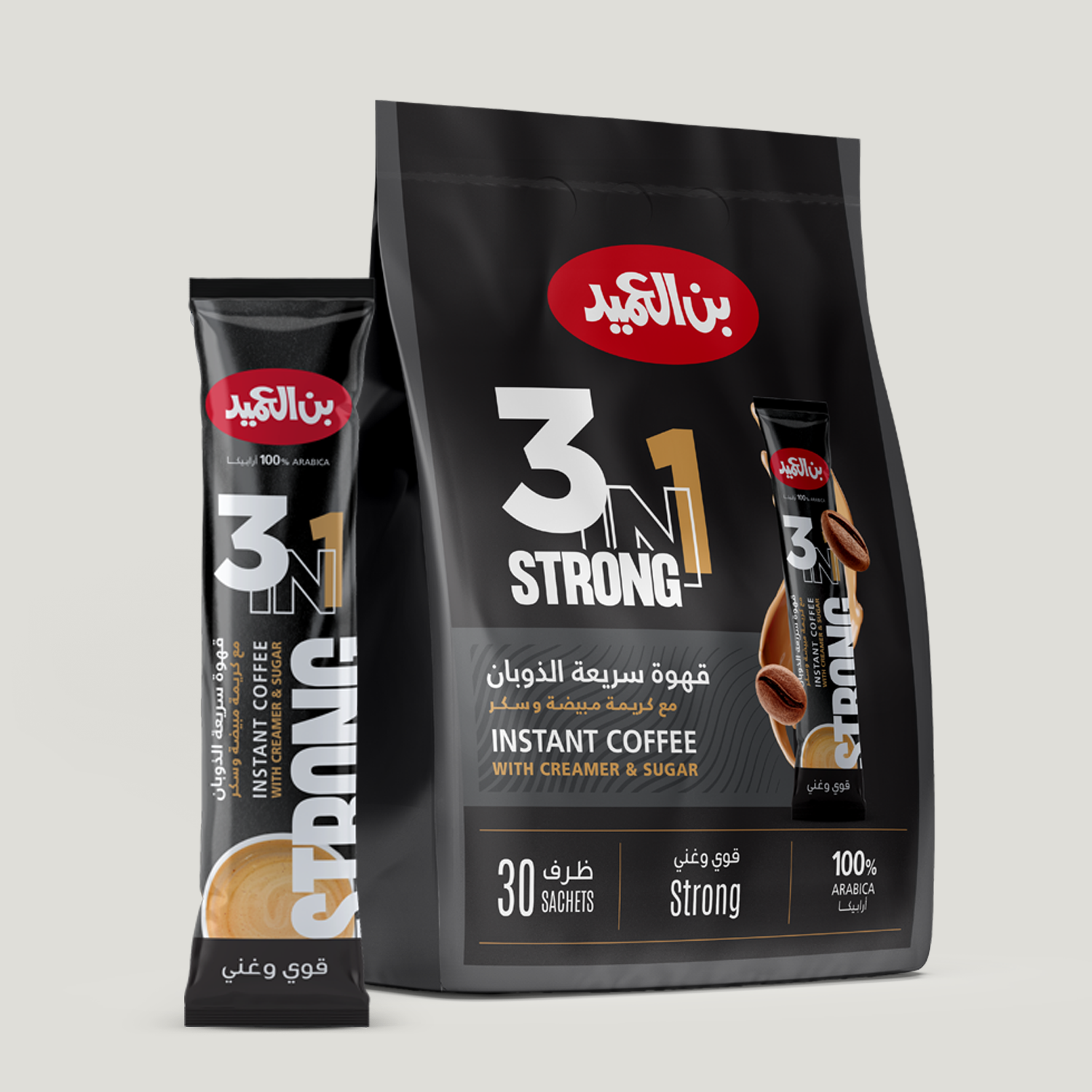 String Coffe 3 in 1 Strong Instant Coffee Sachets (30 Sachets) | Al Ameed Coffee
